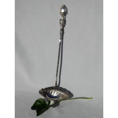 Punch Ladle In Silver Metal 1900 Rocaille Style Shell Nineteenth Cocktail Wmf