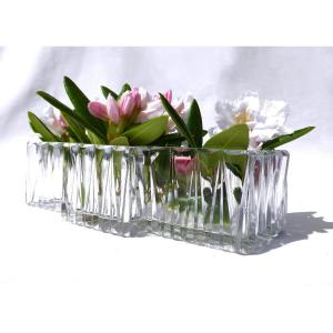 Jardiniere En Cristal Taillé De Baccarat , Centre De Table Vers 1930 