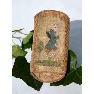 Glasses Case Eighteenth Century Louis XVI Embroidery, Case, Painting Costume