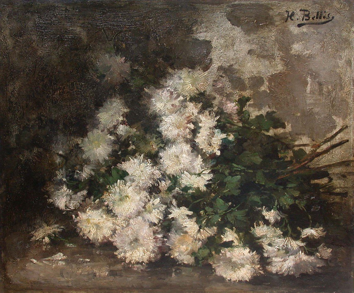 Bouquet Par Hubert Bellis (1831-1902)