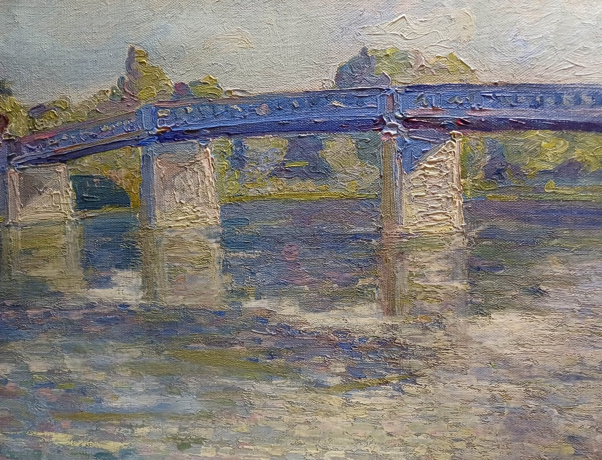 Pont sur l'Oise - Edouard Febvre (1885-1967)-photo-2
