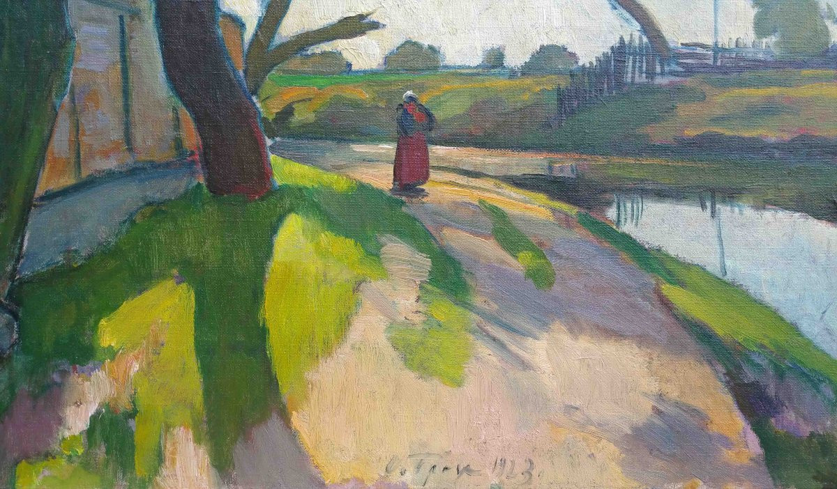 Chemin de hallage - Ossip Braz (1873-1936)-photo-4