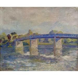 Pont sur l'Oise - Edouard Febvre (1885-1967)