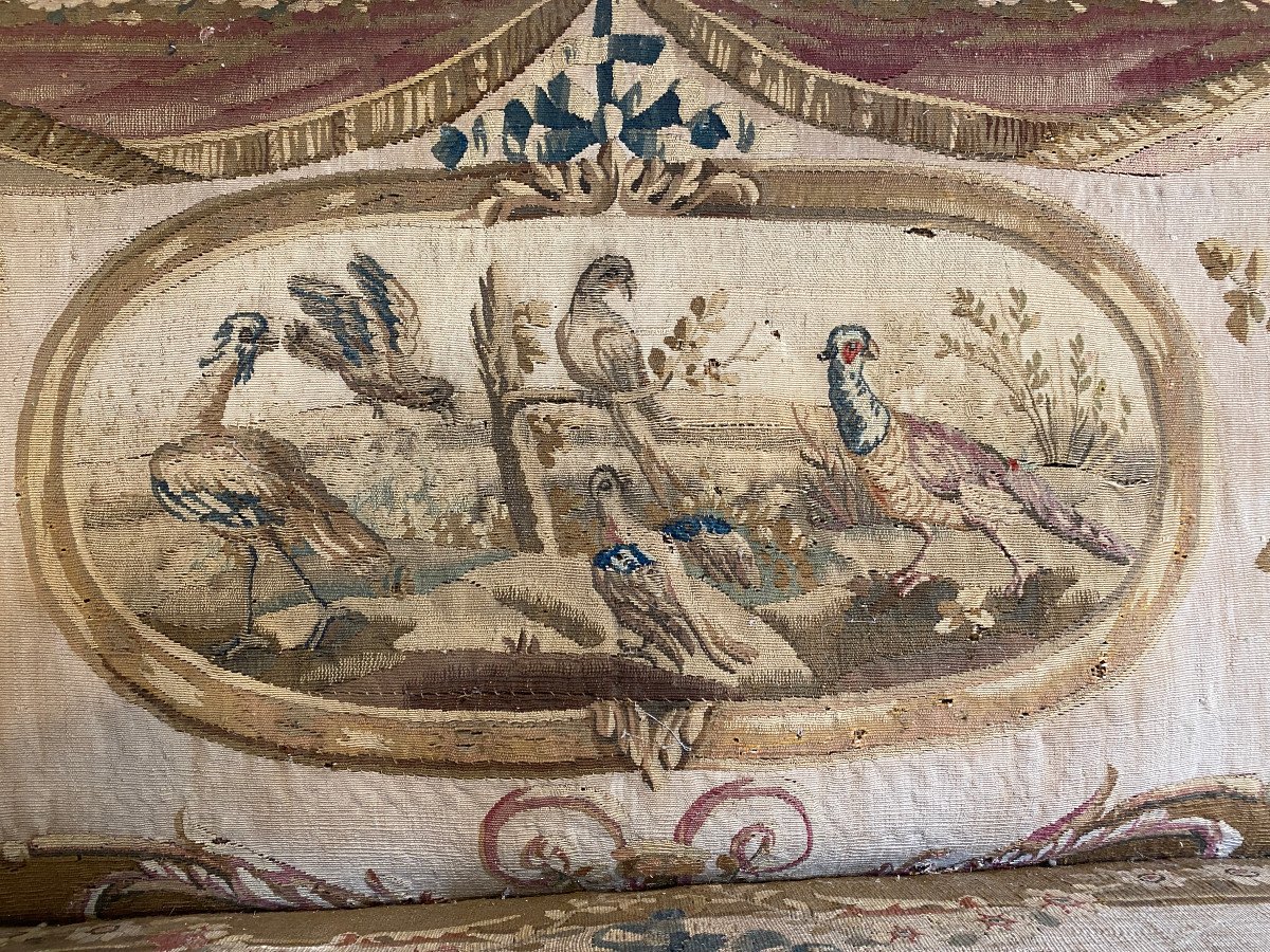 Pair Of Louis XVI Period Sofas, Covered With Tapestries-photo-4