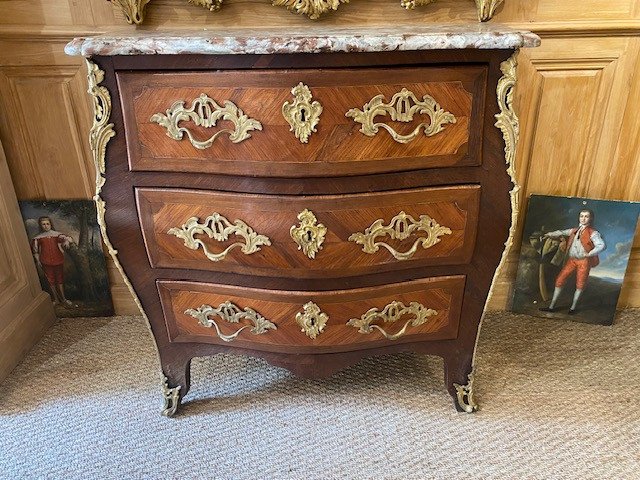 Chest Of Drawers Stamped Dieudonne, Louis XV Period-photo-2