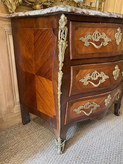 Commode estampillée Dieudonne , époque Louis XV-photo-1