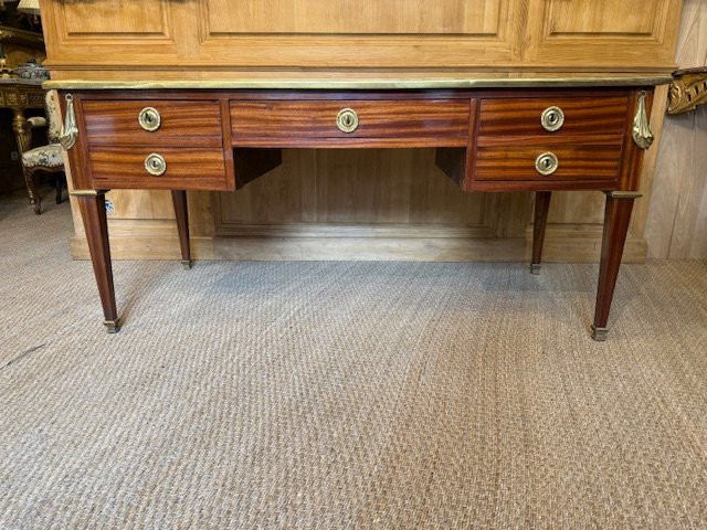 Louis XVI Period Flat Desk Stamped C.c Saunier-photo-3