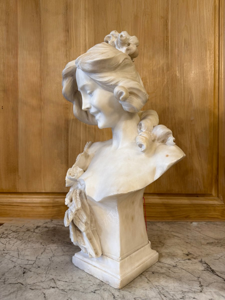 Young Woman In Carrara Marble-photo-3
