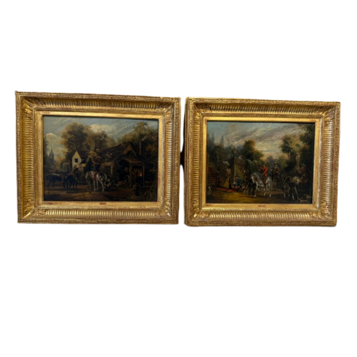 Paire de tableaux d’époque XIX eme