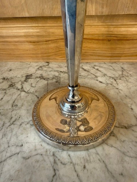 Pair Of Four-branch Candlesticks With Cutaway Cockerel Head Decoration-photo-1