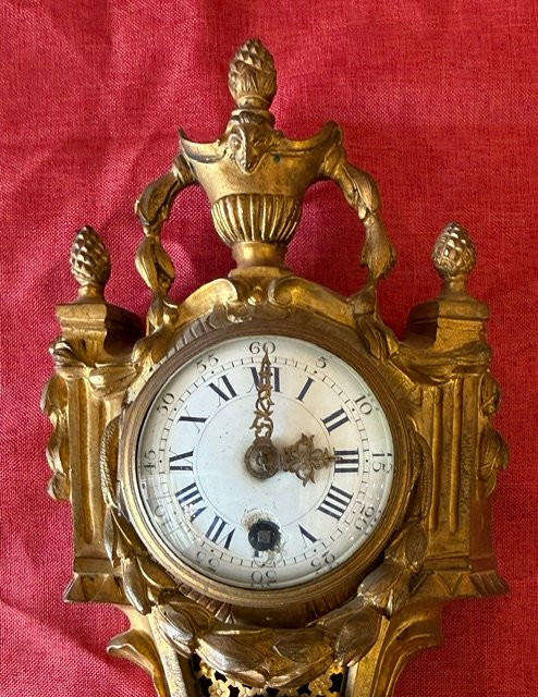 Petit cartel de voyage de style Louis XVI en bronze doré-photo-2