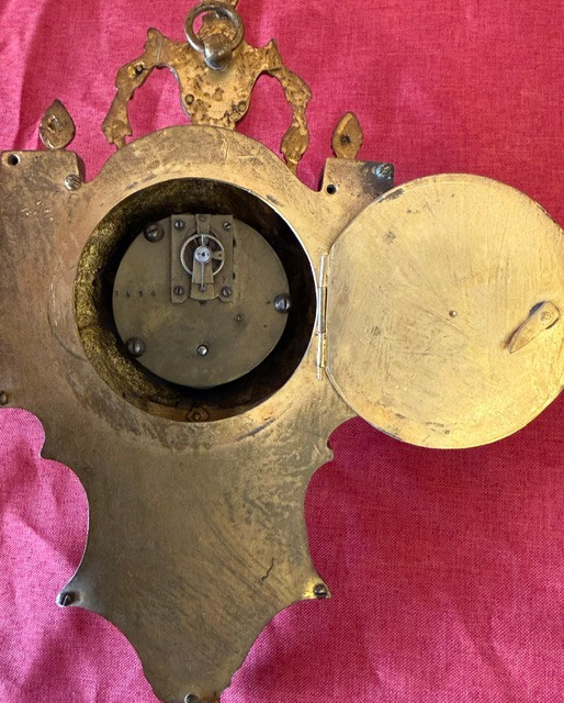 Petit cartel de voyage de style Louis XVI en bronze doré-photo-4