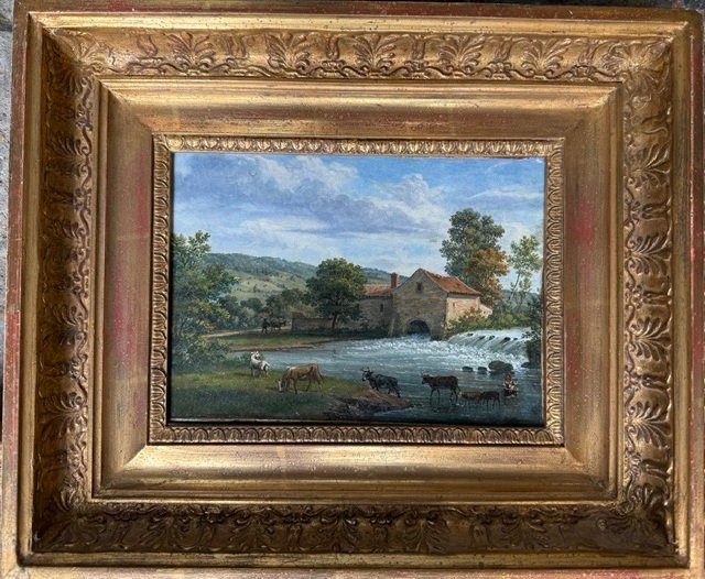 Paire de tableaux d’époque XIX eme-photo-1