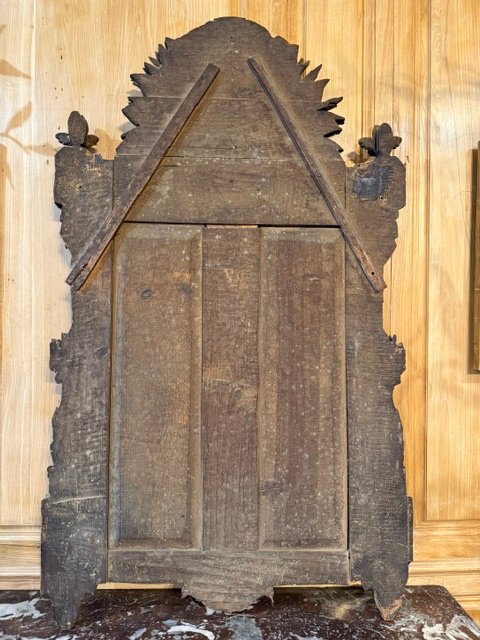 Large Louis XVI-period Mirror With A Glass Back, In Its Original Gilding-photo-2
