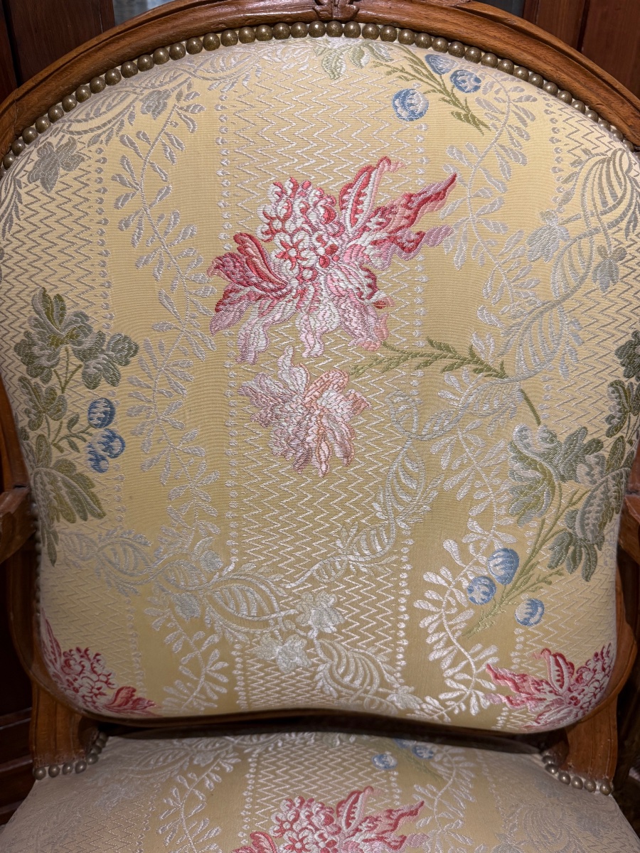 Set Of Six Louis XV-period Armchairs-photo-4