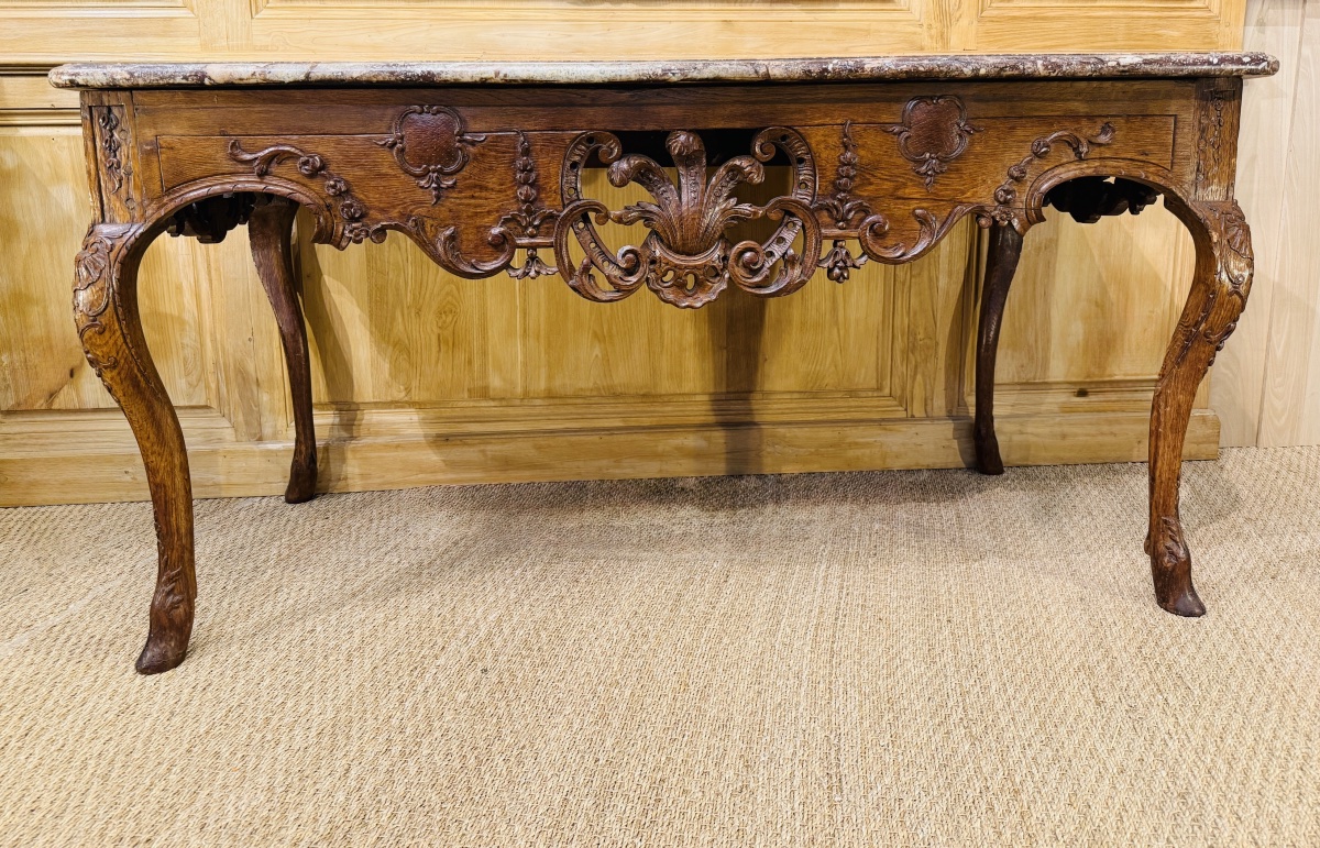 Importante table à gibier d'époque Régence-photo-3