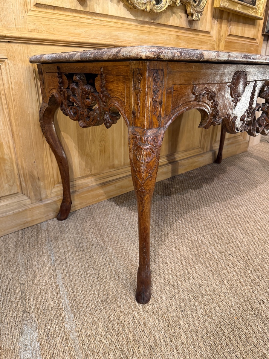 Importante table à gibier d'époque Régence-photo-1