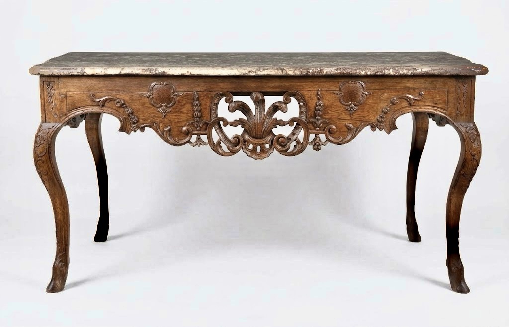 Importante table à gibier d'époque Régence