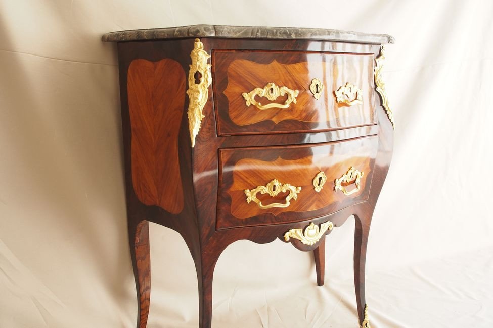 Small Chest Of Drawers Between Two, Louis XV Period-photo-3