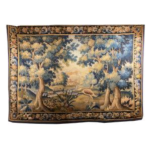 Large Aubusson Tapestry Decorated With Birds In The Undergrowth