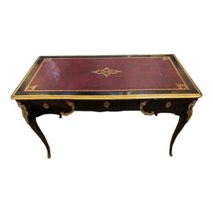 Lovely And Rare Small Louis XV Period Flat Desk Stamped Garnier Decorated On All Sides