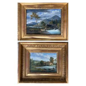 Paire de tableaux d’époque XIX eme