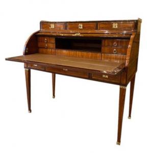 Cylinder Desk Entirely Inlaid On All Sides, Louis XVI Period