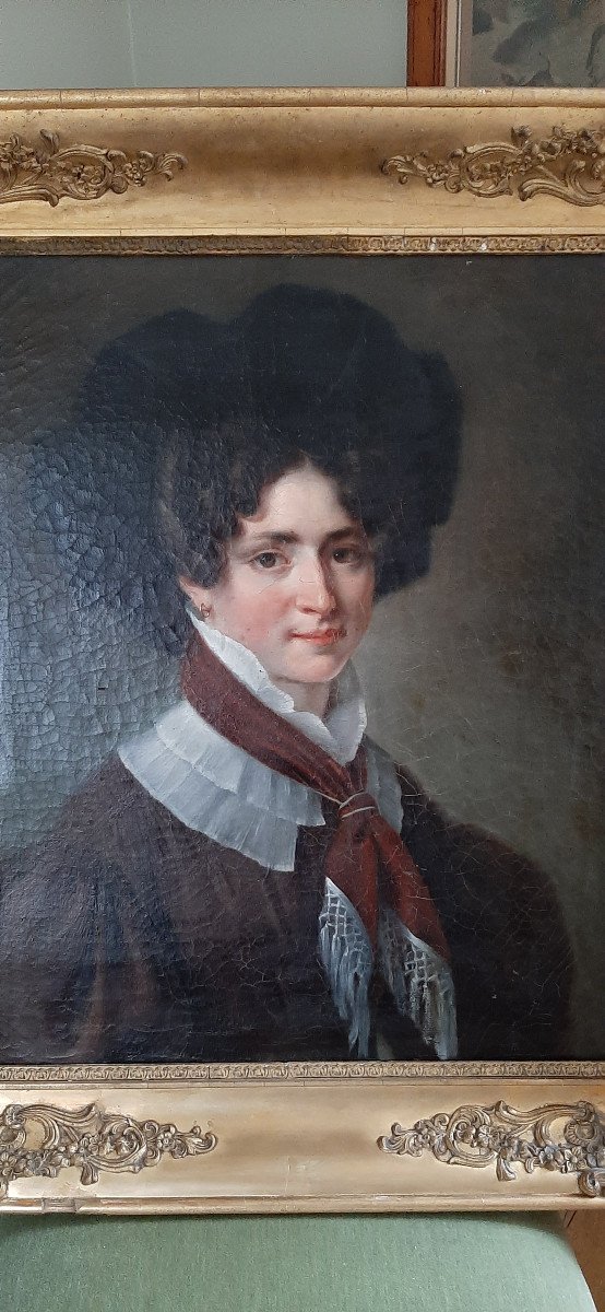 Portrait De Femme , XIXème .-photo-2