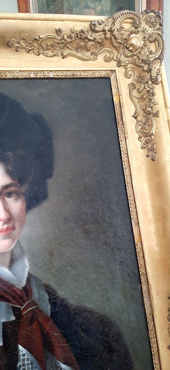 Portrait De Femme , XIXème .-photo-3