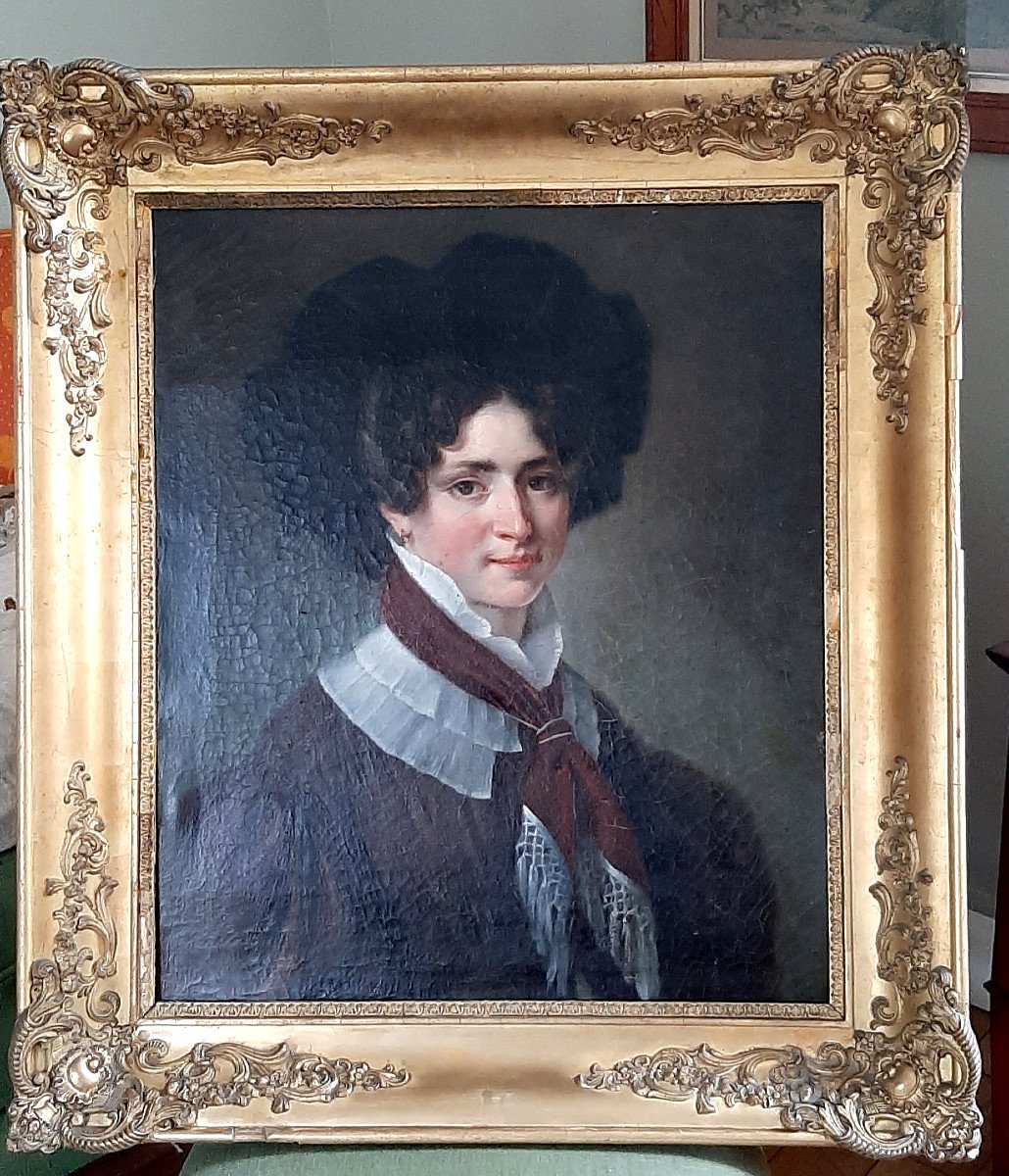 Portrait De Femme , XIXème .