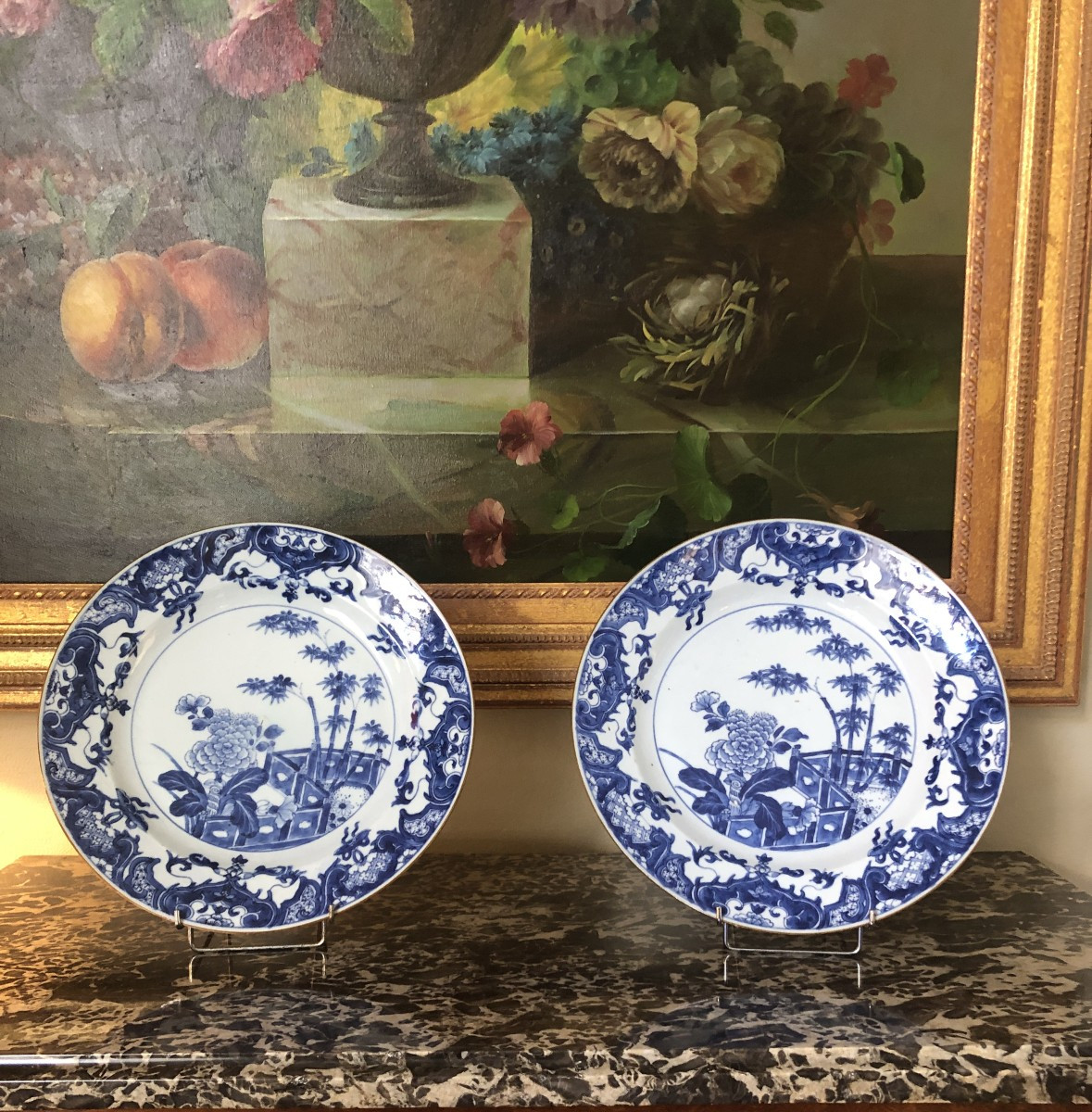 Paire d'Assiettes Chine, XVIIIème .