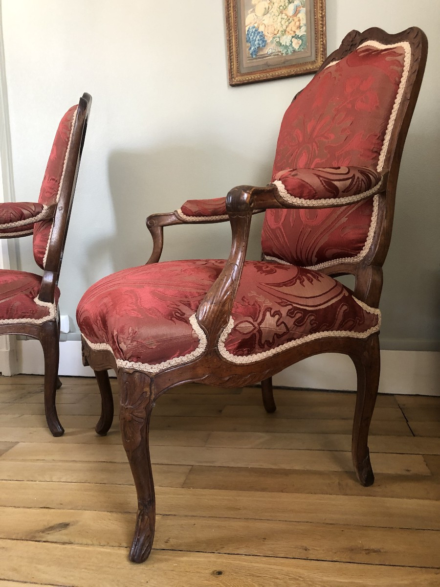 Pair Of Armchairs, 18th Century.-photo-2