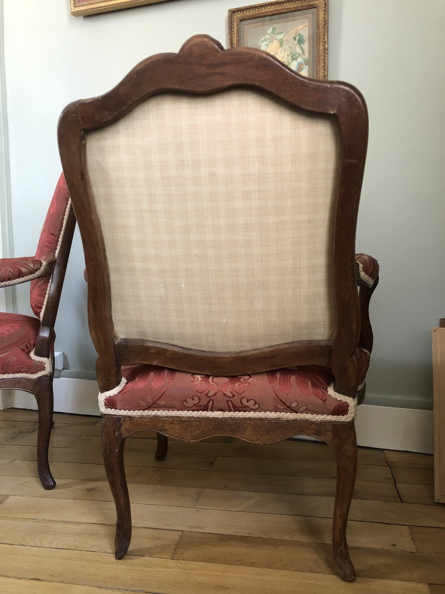 Pair Of Armchairs, 18th Century.-photo-4
