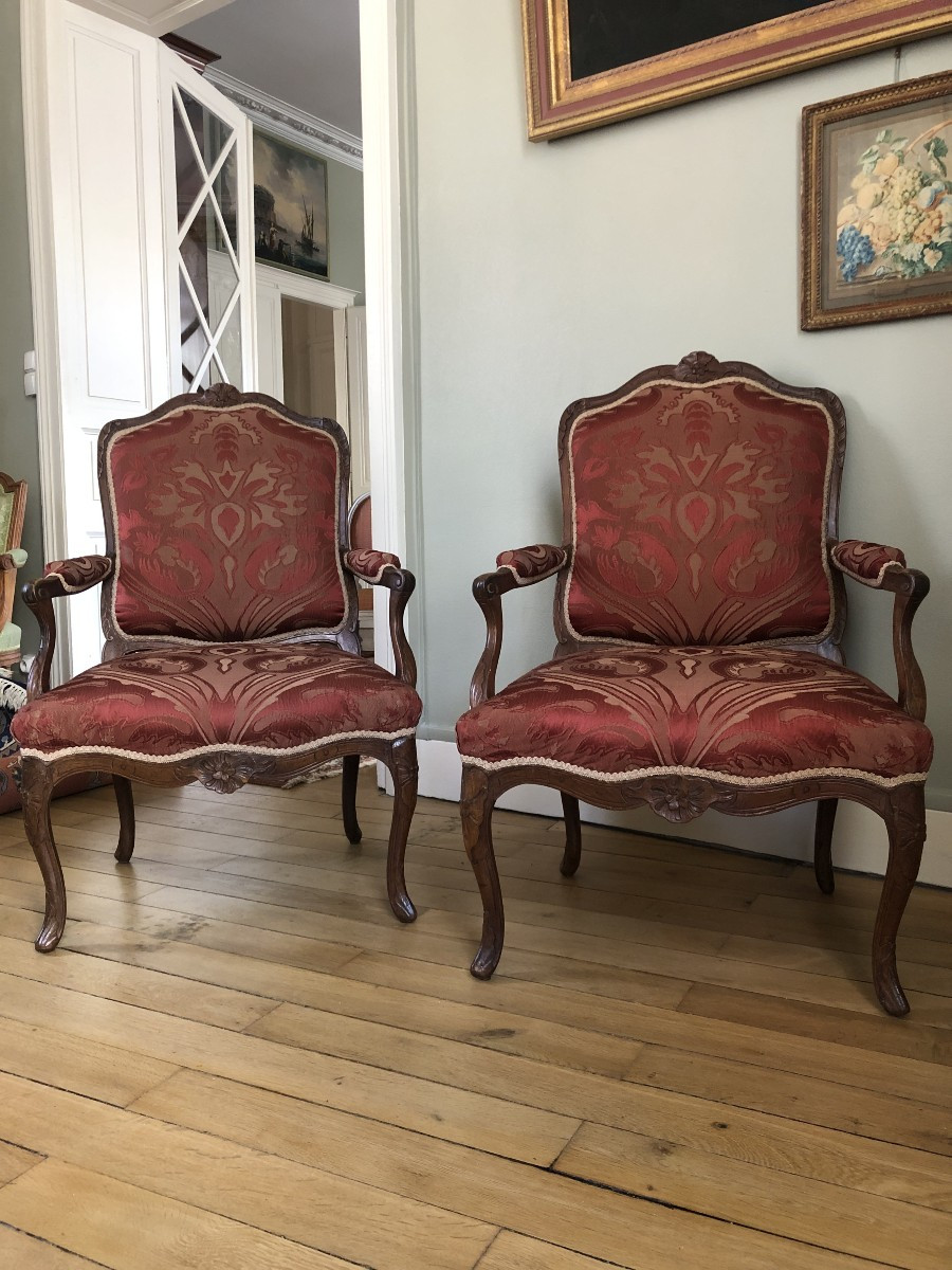 Pair Of Armchairs, 18th Century.-photo-5