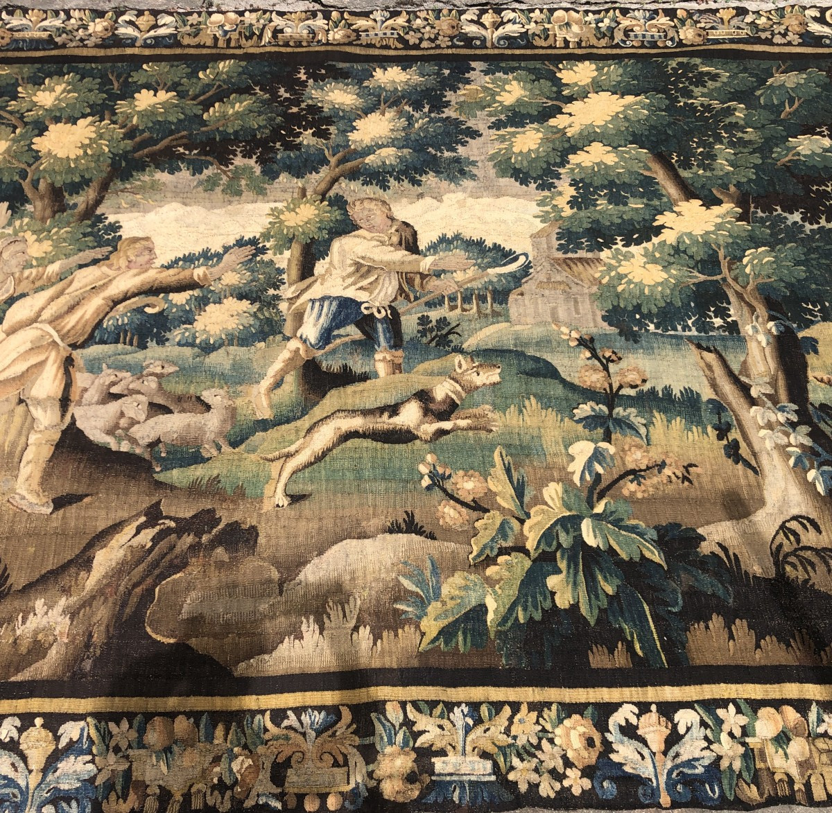 Grande tapisserie Aubusson, XVIIème .-photo-3