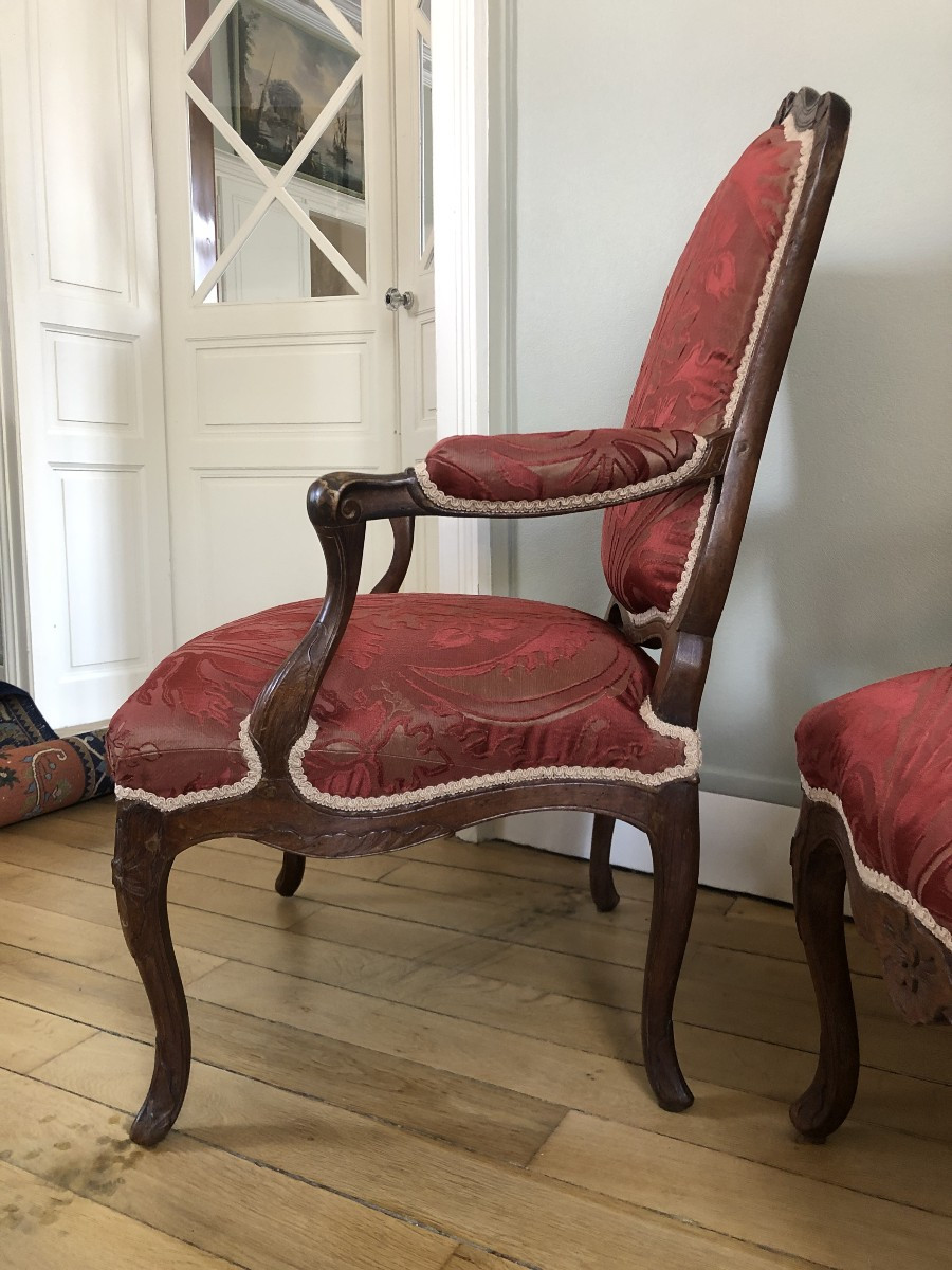 Paire de fauteuils, XVIIIème .-photo-2