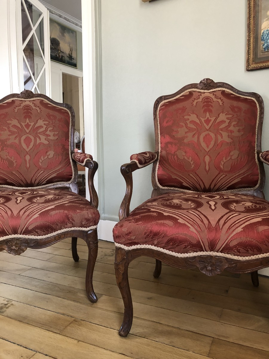 Paire de fauteuils, XVIIIème .-photo-7