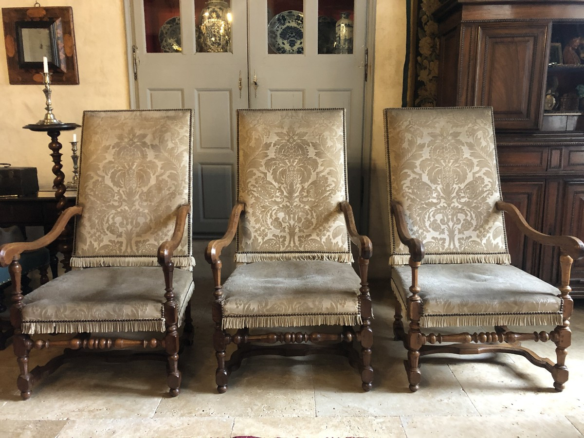 Suite Of Armchairs, 17th Century.
