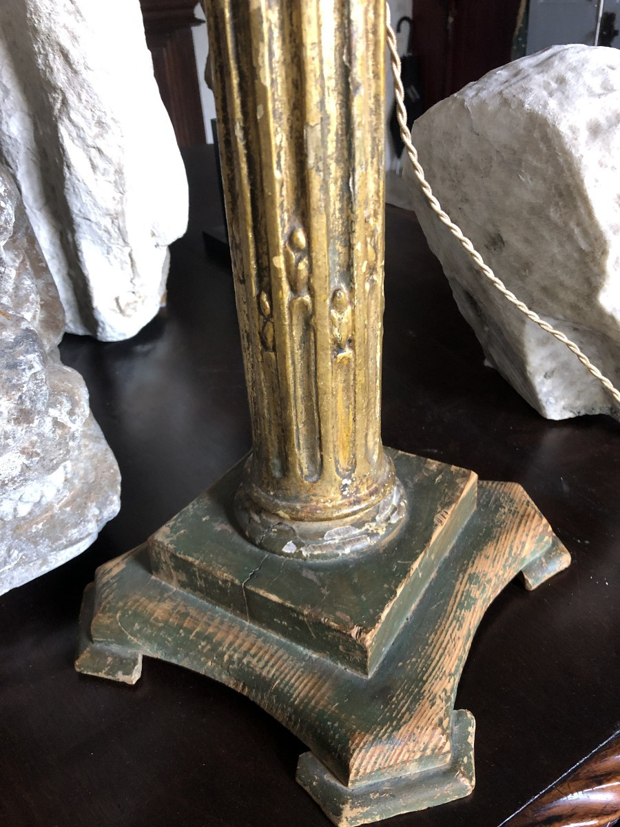 Pied de lampe, XVIIIème .-photo-1