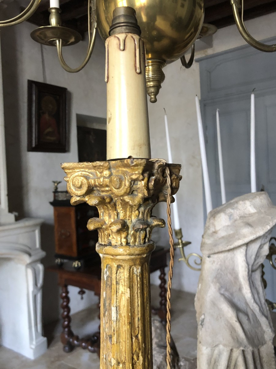 Pied de lampe, XVIIIème .