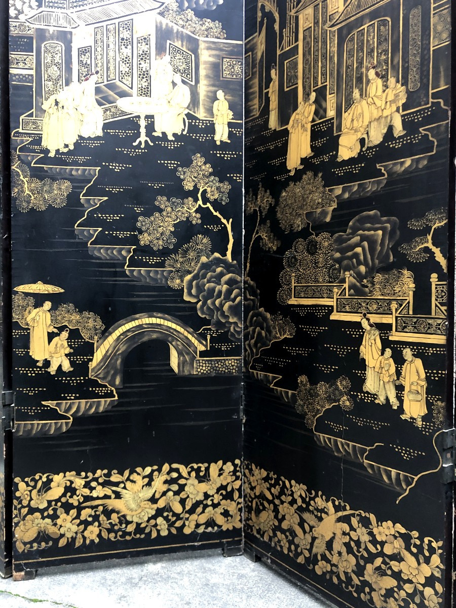 Paravent Chine, XIXème .-photo-3