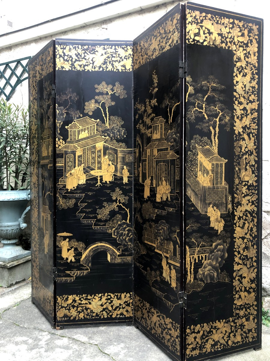 Paravent Chine, XIXème .