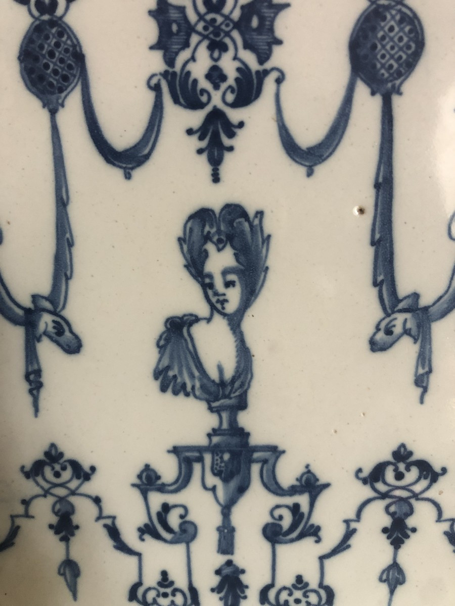 Grand plat de Moustiers, XVIIIème .-photo-4