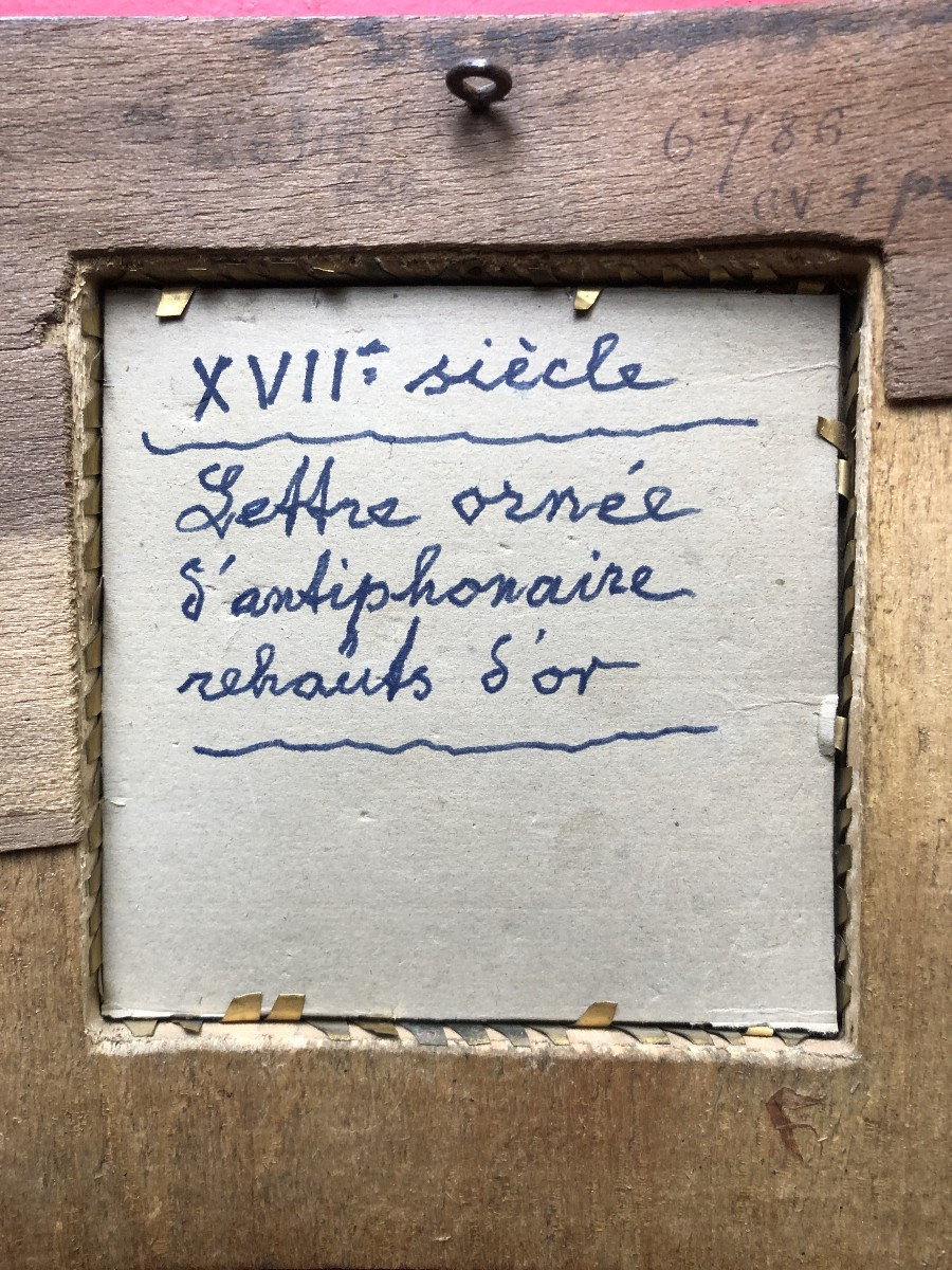 Lettre ornée, XVIIème .-photo-3