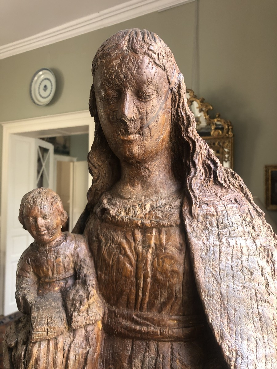 Large Virgin, 16th Century.-photo-3