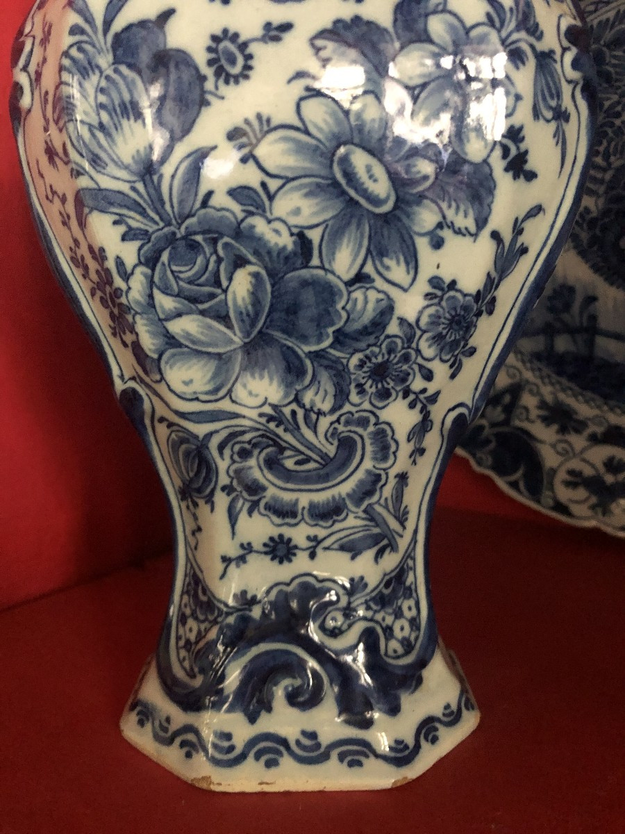 Delft Covered Pot, 18th Century.-photo-3