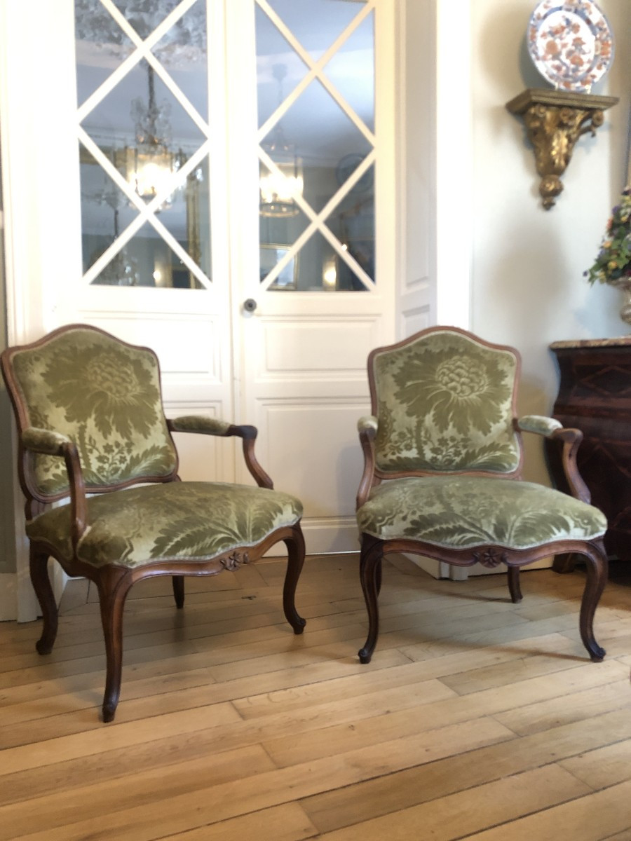 Pair Of Armchairs, 18th Century.-photo-2