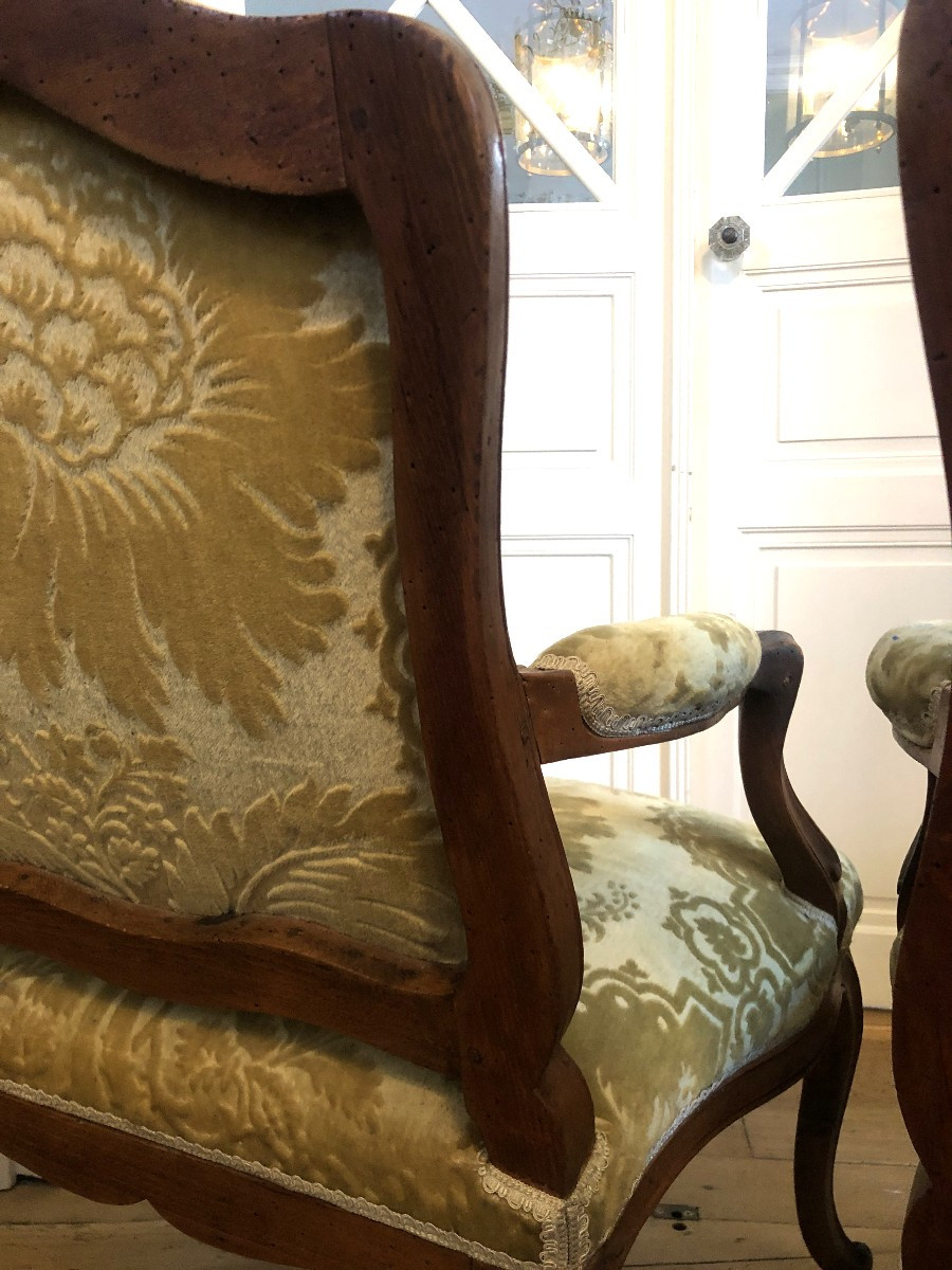Pair Of Armchairs, 18th Century.-photo-4