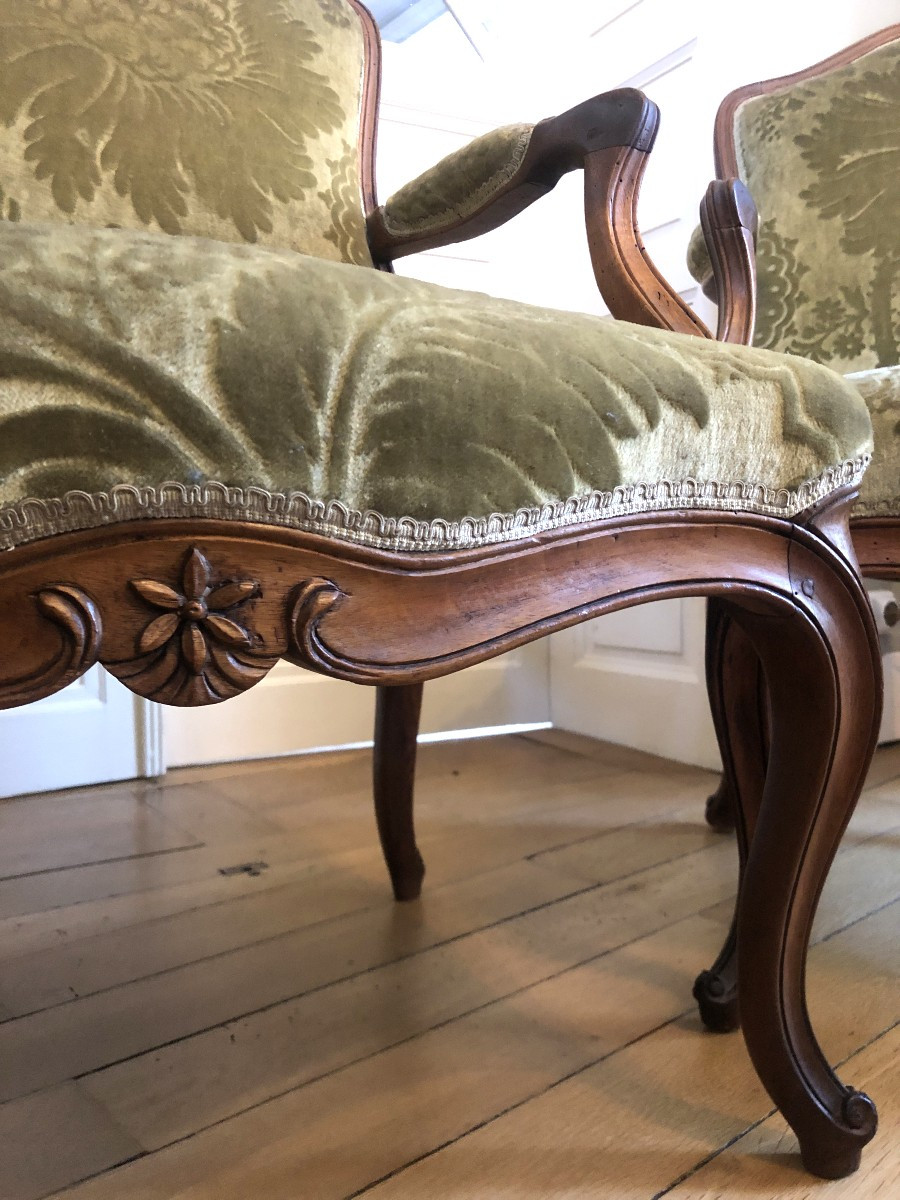 Pair Of Armchairs, 18th Century.-photo-6