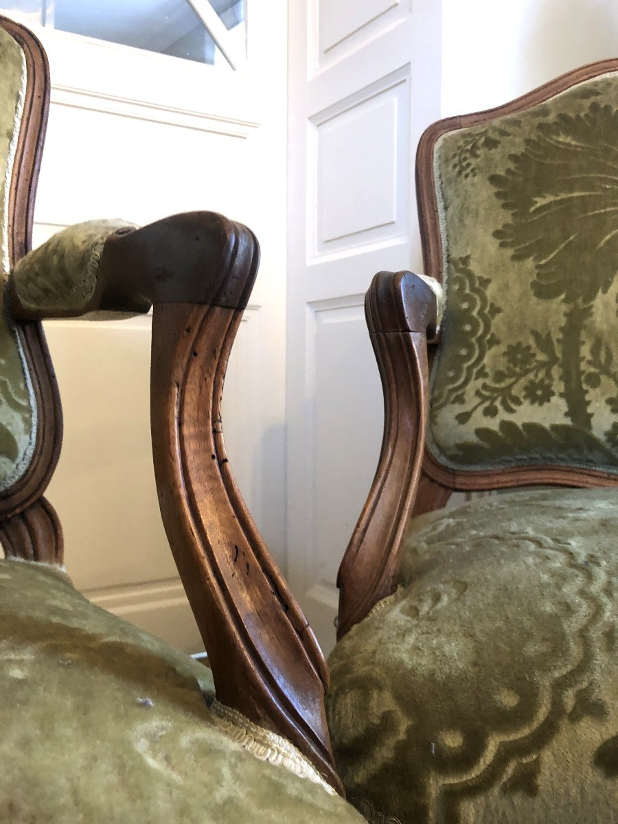 Pair Of Armchairs, 18th Century.-photo-8